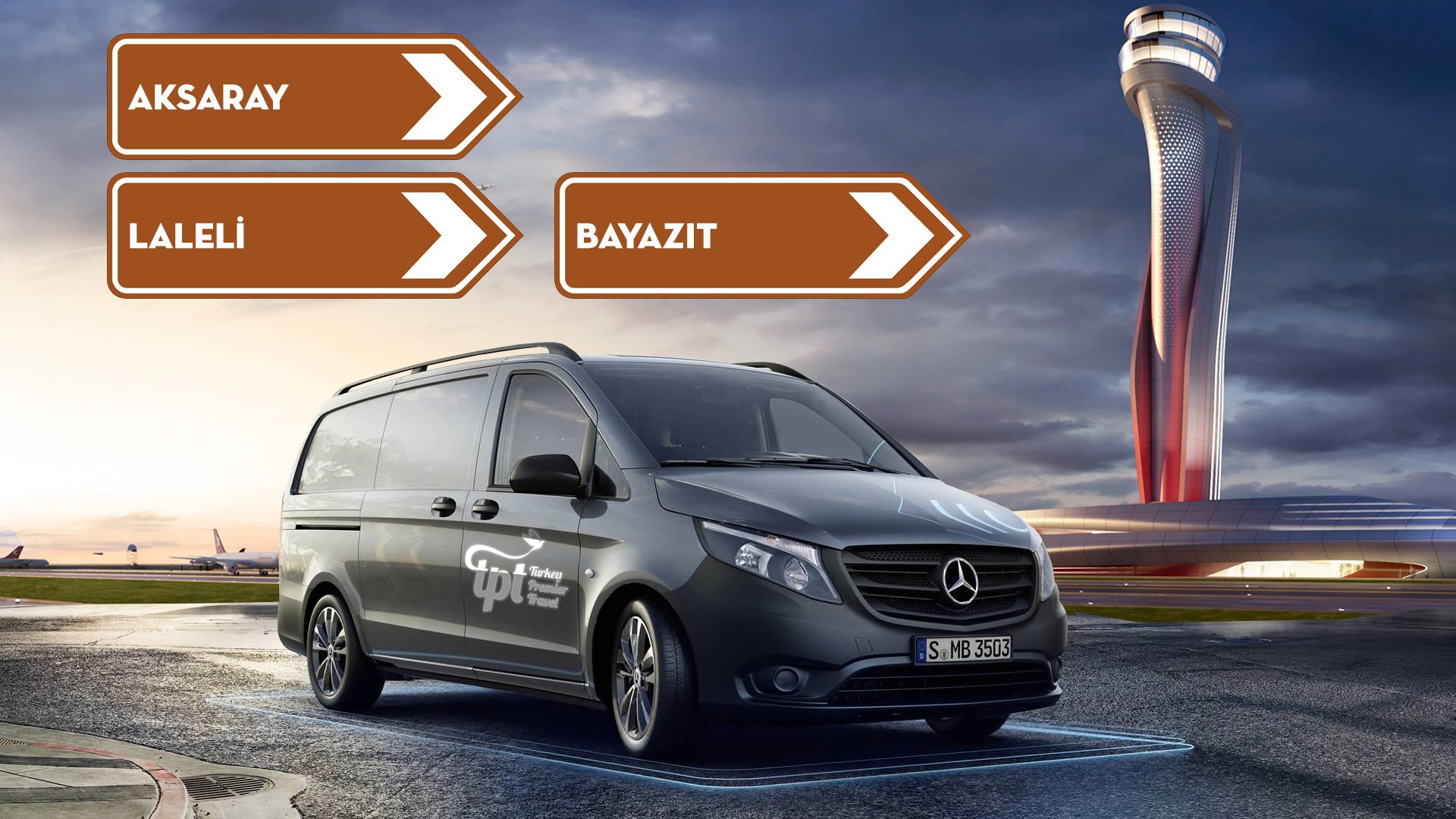 Istanbul Airport - Aksaray Laleli Beyazıt Transfer (9 - 16 Pax)